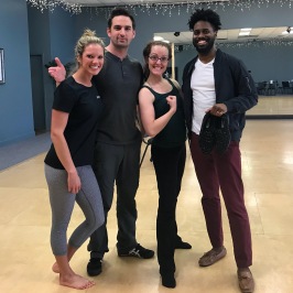 Dance Tonight pros Kris Hazard and Stephanie Braeuner with celebrity Tyrone